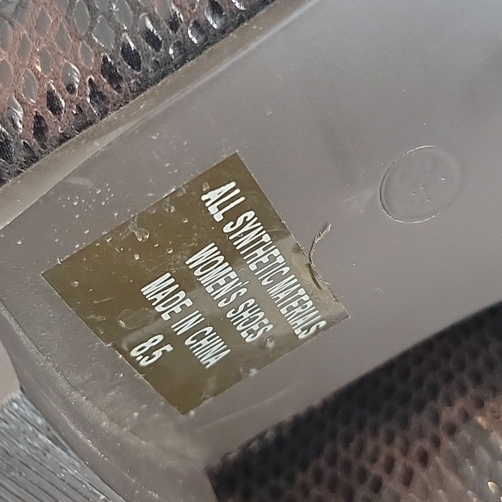 Honey Bee knee high python textured fabric boots … - image 14